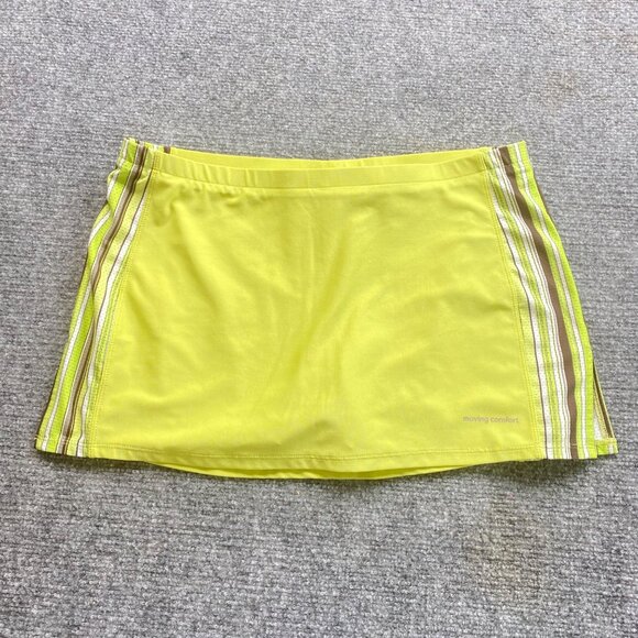 Moving Comfort Skort Women's  M (8-10) Yellow Green Athletic‎ Skirt Tennis Golf - Picture 1 of 8
